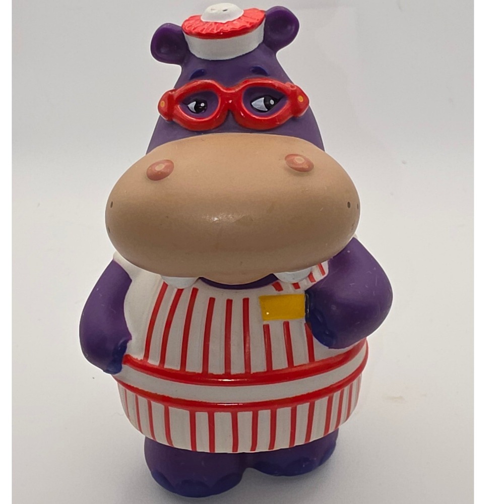 Disney Doc McStuffins Hallie Hippo Figure Purple Good Condition Collectible